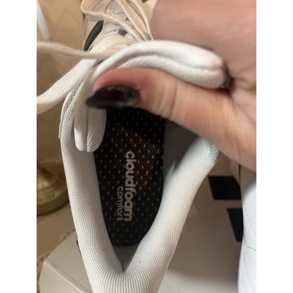 Adidas Grand Court 2.0 GW9214 White/Blk Cloudfoam Shoes Women's Size 8-Worn Once - Picture 4 of 8